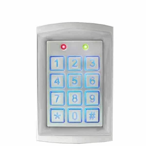 Sealed-Housing Outdoor Stand-Alone Keypad. Weatherproof (IP65). Backlit keys, 1,010 user c
